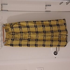 Uniqlo x Marni Green/Chartreuse & Black Graphic Plaid Wide-leg Pants (Size XS)